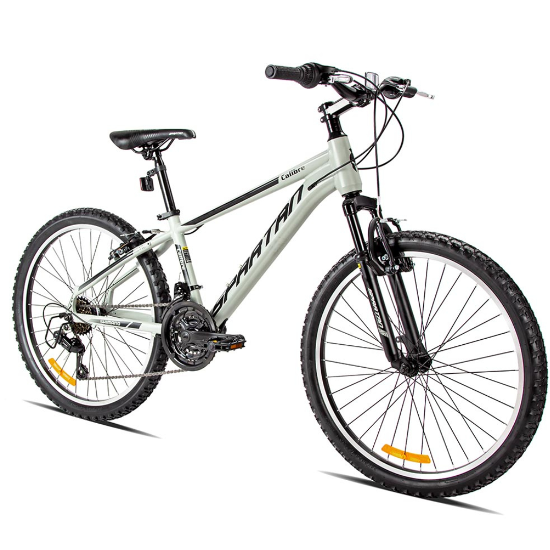 Spartan kid s calibre hardtail 24 mountain bike flame red sand grey Buy Online London Bikes